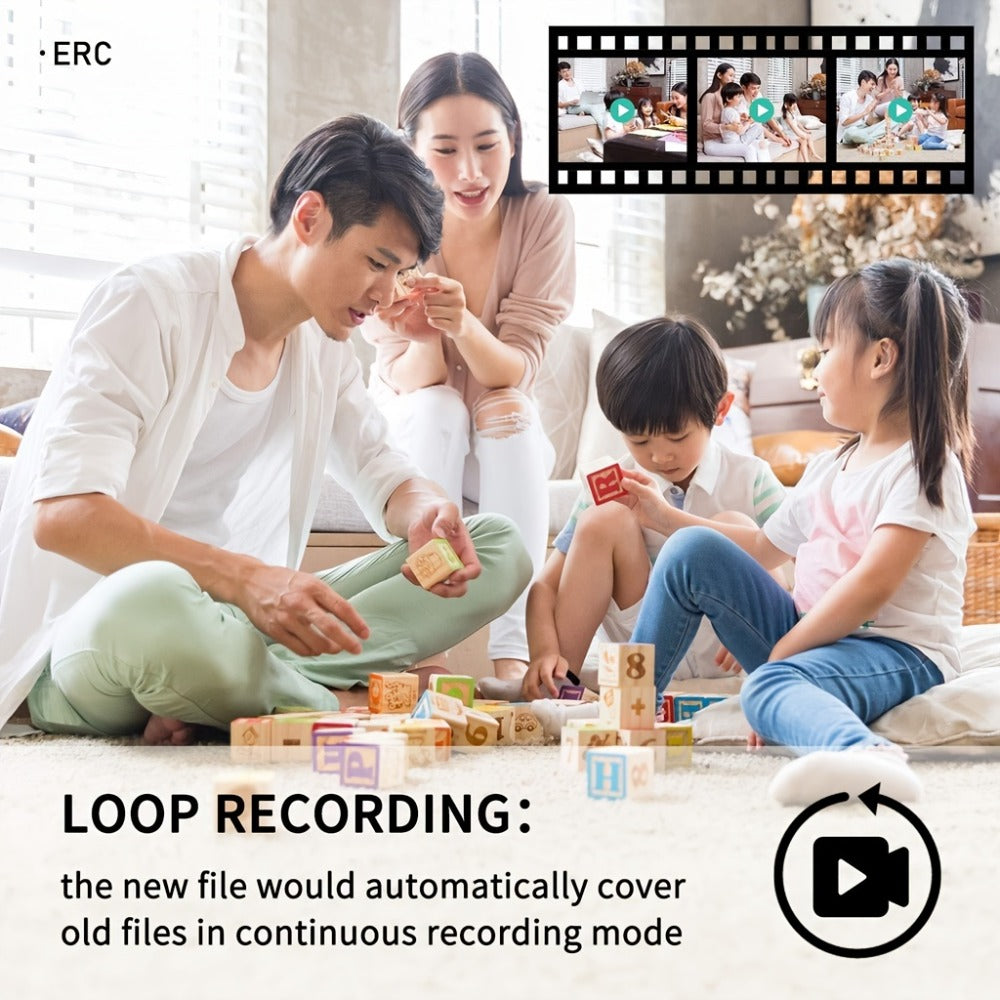 Security Camera Mini 1080P Body Recorder with Night Vision, 250-Hour Standby and Optional 64GB Card