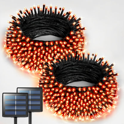 String Lights, IP65 Solar Fairy Lights with Eight Modes, 100- or 200-LED Pack Options and Seven Colors