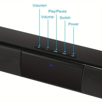 5.1 Surround Sound Soundbar for Smart TV, 21.7" Wireless Bluetooth 5.0 Home Theater Speaker System