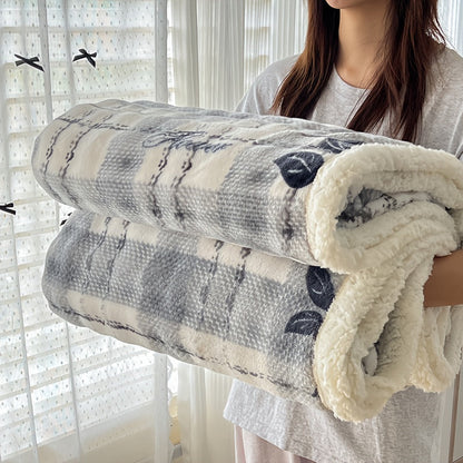 400-450 GSM Flannel Blanket with Plush-Look Lining, 16 Pattern Choices and Four Size Labels