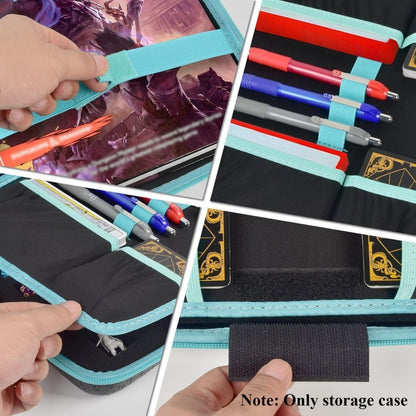 Four-Color Dice Tray Storage Case with Rolling Surface, Miniature Compartments and Polyhedral Slots