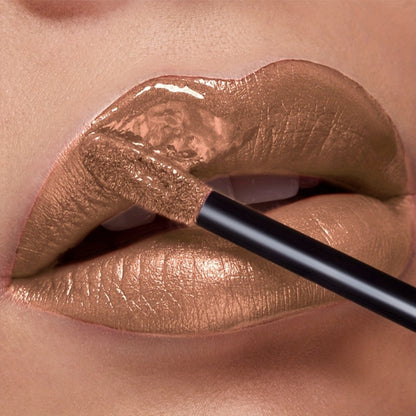 Metallic Shimmer Liquid Lip Color with 22 Numbered Shades, 7.2cm Clear Tube and Wand Applicator