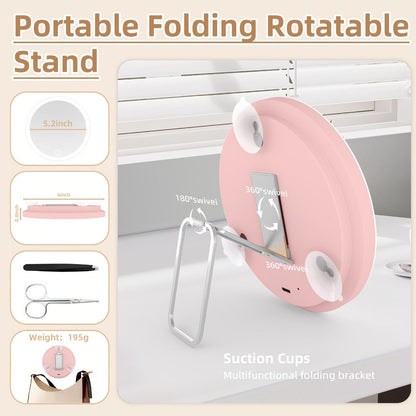 Rechargeable 30X LED Magnifying Mirror with 6-Inch Handheld Travel Design, Hanging Loop and Two Options