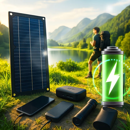 Monocrystalline Solar Panel Kit 18V with 100A Charge Controller – Portable High-Efficiency Solar Charger for RV, Camping, Outdoor Travel & Fishing, 12V/24V Off-Grid Power System with Extension Cable & Battery Clamps