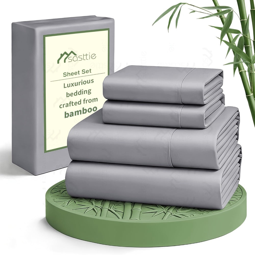 Bed Sheet Set 6-Piece with 17-Inch Pocket, Double-Stitched Edges, Four Bed Sizes and Thirteen Colors