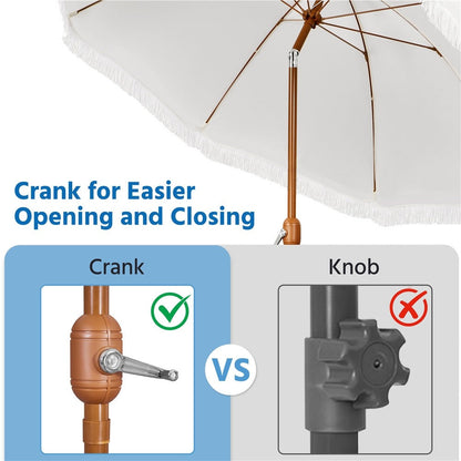 7.5-Foot Patio Umbrella, Backyard Sun Shade for Outdoor Shade and Protection detail image - detail view 17