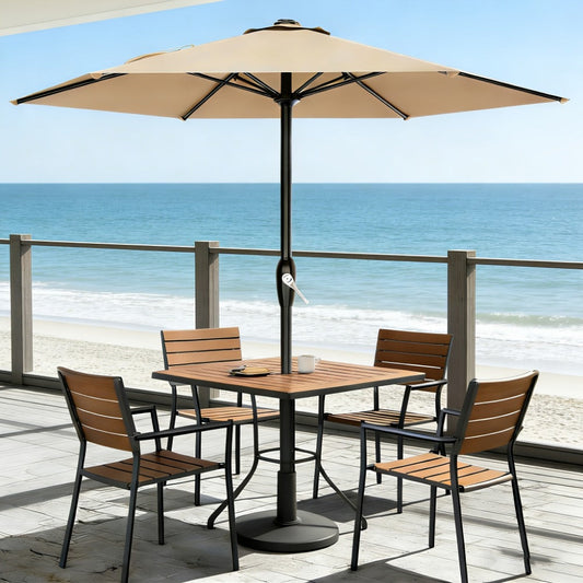 Patio Umbrella, 7.5 Ft Patio Market Umbrella UV Protection with Crank & 6 Fiberglass Ribs shown in the main product view