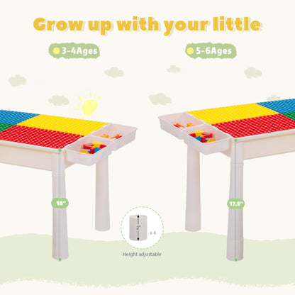 7-in-1 Kids Activity Table Set with Two Chairs Included for Kids' Room detail image - detail view 4
