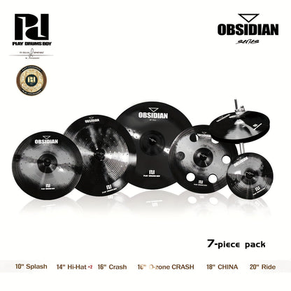 7-Piece Alloy Cymbal Set shown in the Black option