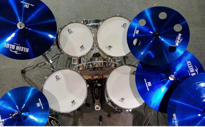 7-Piece Alloy Cymbal Set in Blue, Red or Black for Drum Practice detail image - detail view 15