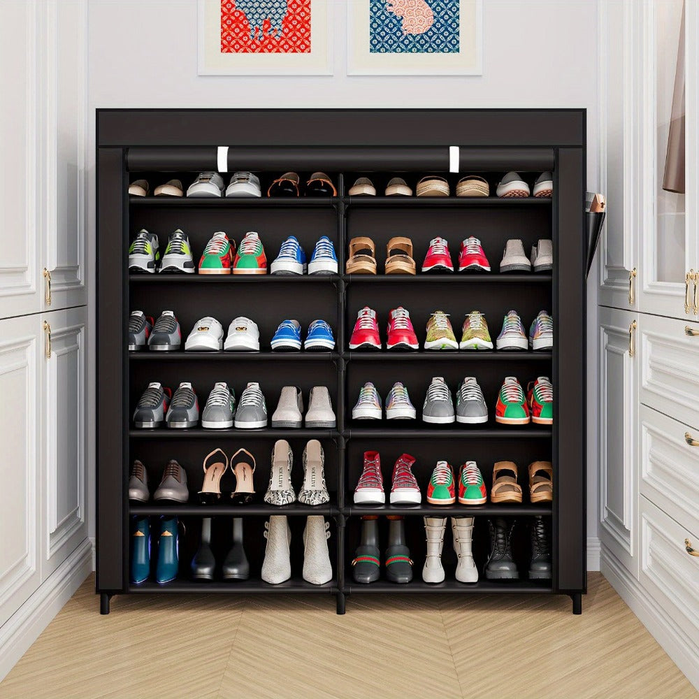 7-Tier Shoe Cabinet with Dustproof Cover and Tool-Free Assembly for Entryway detail image - detail view 10