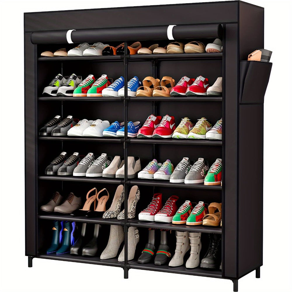 7-Tier Shoe Cabinet with Dustproof Cover and Tool-Free Assembly for Entryway detail image - detail view 5