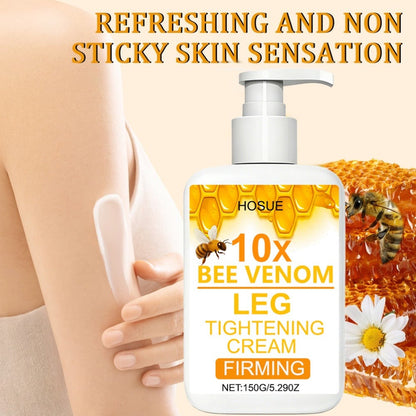 Body Cream HOSUE 150g Pump Bottle with Bee Venom Ingredient Label for Arms, Thighs and Abdomen Application