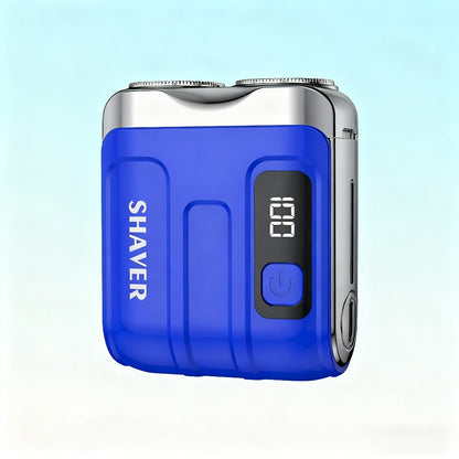 Electric Shaver Mini Dual-Head Rotary Razor with USB Charging, One-Button Control and Eleven Style Options