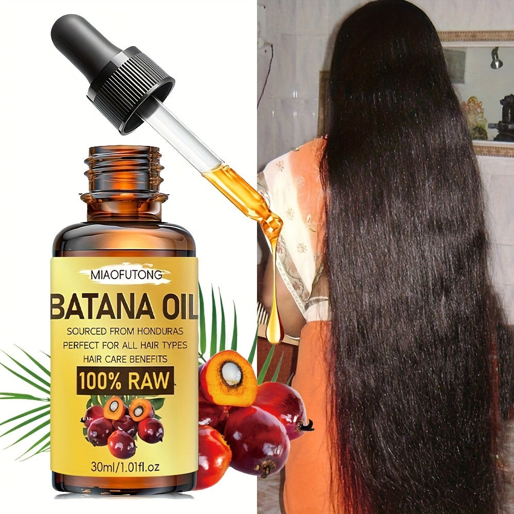 Batana Oil 30ml Cold-Pressed — Multi-Use Hair Growth & Scalp Strengthening Oil for Hair, Eyelashes & Eyebrows | Repairs Damage, Soothes Dry Scalp & Adds Shine | All Hair Types Unisex