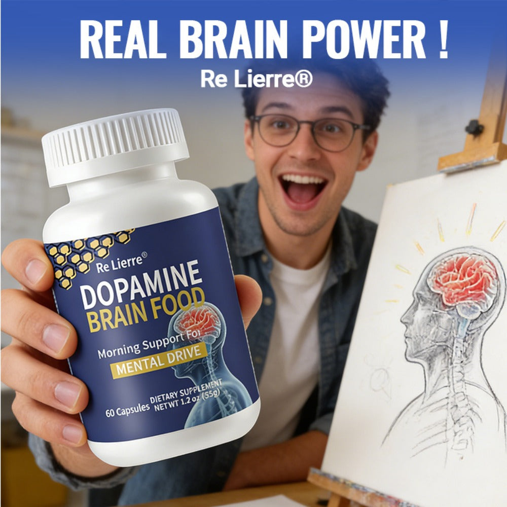 Magnesium Glycinate Brain & Sleep Capsules — Dopamine Support Nootropic Formula | Focus Mental Clarity Mood & Restorative Sleep | High-Potency Daily Supplement | 60 Capsules