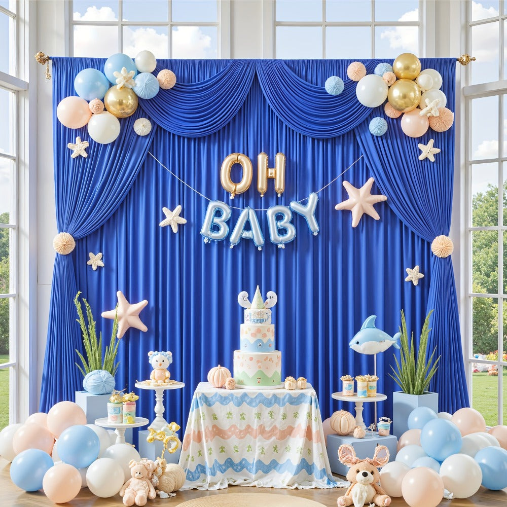 Two-Piece Photography Backdrop Curtain Set, 59 x 118 Inches per Panel, with Rod Pockets and Color Options