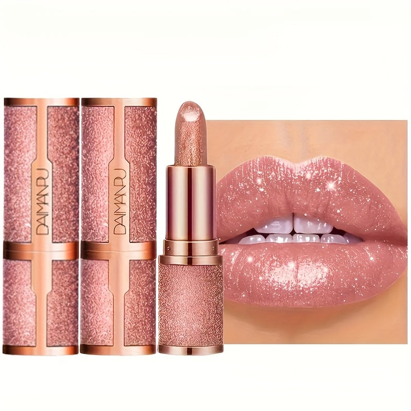 Shimmer Lipstick Set 2 Piece — Starry Sky High Gloss Waterproof Moisturizing Lip Color, Long-Lasting Durable Glossy Shiny Lips Makeup for Women, Perfect Beauty Gift for Her