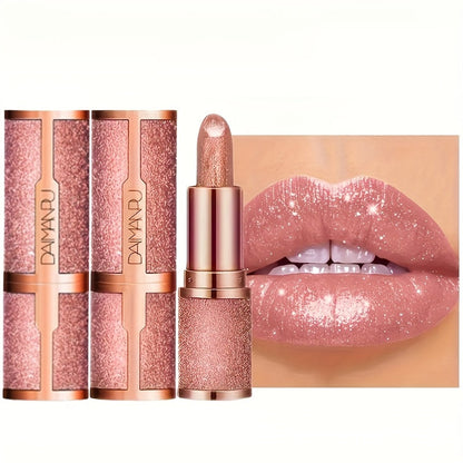 Shimmer Lipstick Set 2 Piece — Starry Sky High Gloss Waterproof Moisturizing Lip Color, Long-Lasting Durable Glossy Shiny Lips Makeup for Women, Perfect Beauty Gift for Her