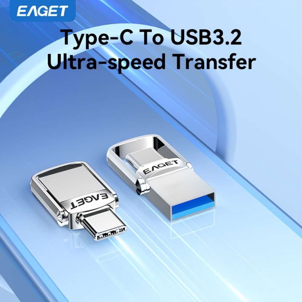 Type-C USB Flash Drive OTG 3.2 High Speed 32GB 64GB 128GB Dual Drive for MacBook iPad Android Smartphone PC Tablet – Plug & Play Thumb Drive for Data Transfer Photo Video Backup Storage
