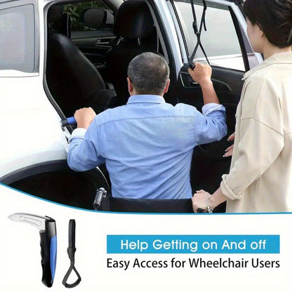Car Door Grab Bar – Portable Vehicle Support Handle for Seniors & Handicapped, Sit-to-Stand Assist, Auto Cane Grab Bar Supports Up to 450 lbs (2pcs)