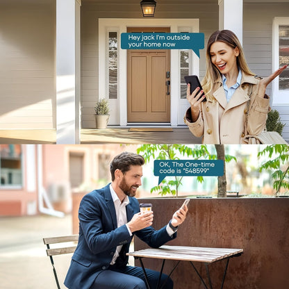Smart Door Lock SMONET Fingerprint Keypad Bluetooth Deadbolt Handle Set in Bronze Black or Silver