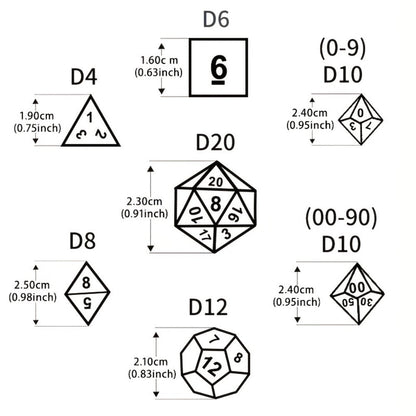 DnD Dice Set 49pcs Dragon Pattern Polyhedral Dice 7 Sets with Pouches with the Listed Color, Size or Set Options for Everyday Use