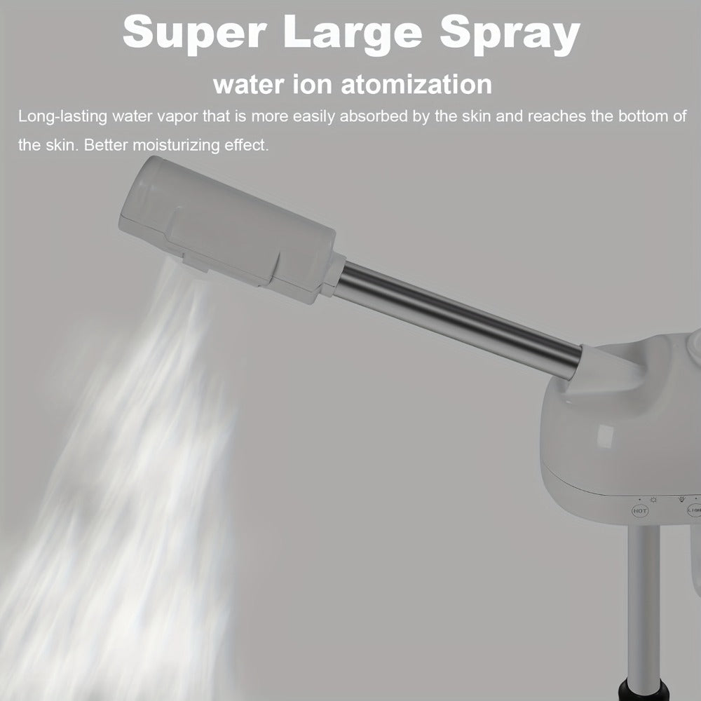 Hot Ozone Standing Facial Steamer on Wheels – Professional Esthetician Steamer for Salon Spa, Mist Face Steamer Skin Care Machine