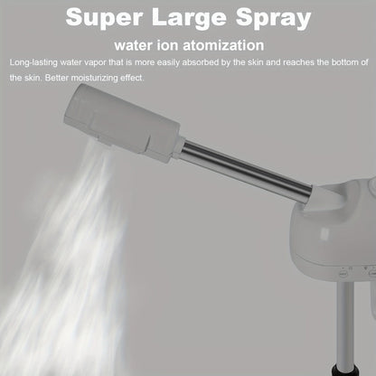 Hot Ozone Standing Facial Steamer on Wheels – Professional Esthetician Steamer for Salon Spa, Mist Face Steamer Skin Care Machine