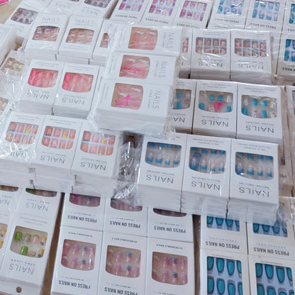Assorted Press On Nails 576 Pieces Mega Set – Square Almond Oval Ballerina Shapes Short Medium Long Lengths Glossy Removable Fake Nails for Women Girls Mix & Match Nail Designs