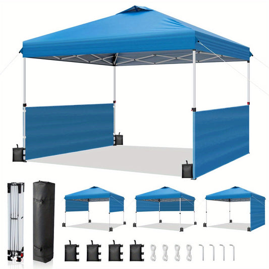 Pop Up Canopy Tent 10x10 FT One-Push Setup UPF50+ with Sidewalls