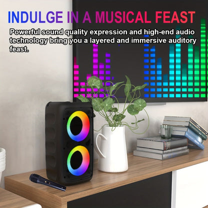 Portable Bluetooth Speaker KTS-1265 with Dual Drivers, RGB, 2400mAh, USB-C and About 4 Hours Playback
