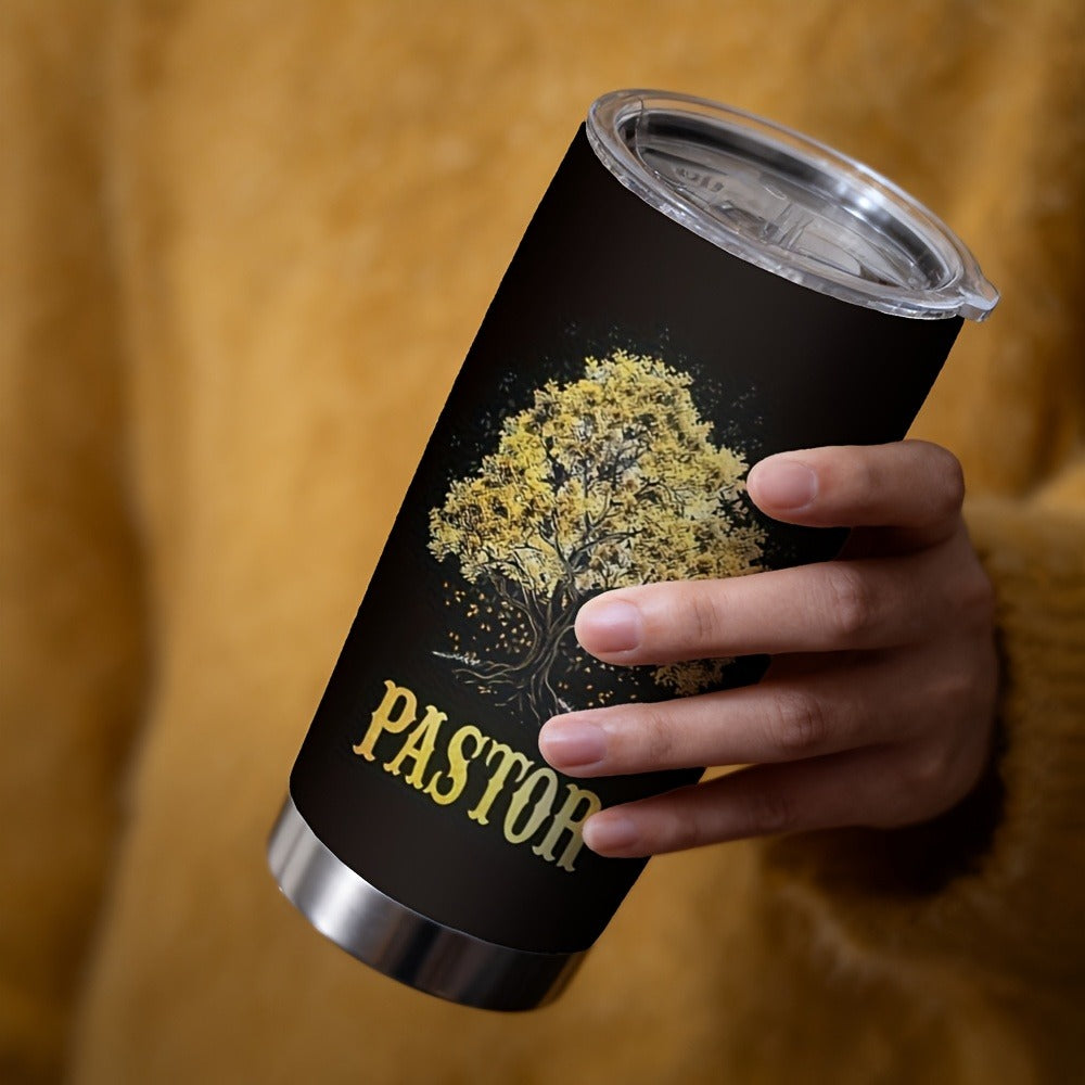 Insulated Tumbler 20oz with Lid & Straw – Tree of Life Stainless Steel Travel Coffee Mug for Hot & Cold Drinks, Camping Cup, Holiday Gift