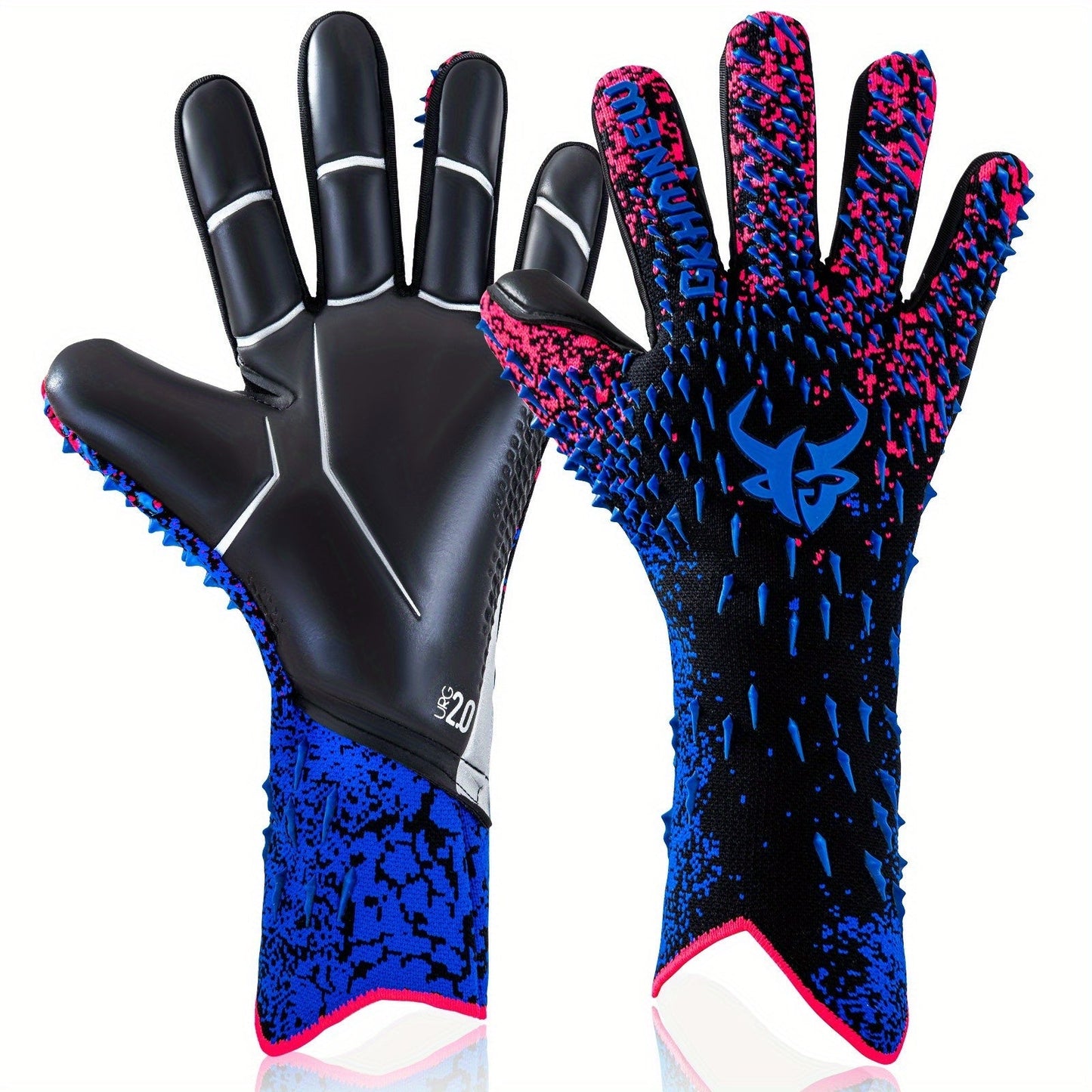 Soccer Goalkeeper Gloves with 4mm Grip Palm - Ventilated Goalie Gloves for Youth & Adults, Flexible Finger Protection, Sizes 6-10, Black Green, Red Green, Blue Pink