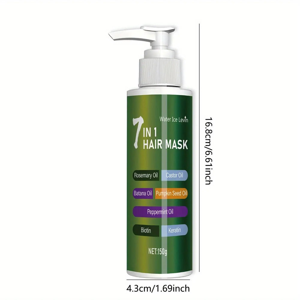 150g 7-in-1 Hair Mask in Green Pump Bottle, Offered in Single-Bottle or Two-Bottle Quantity Options