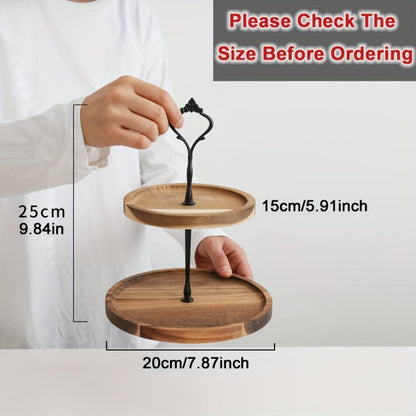 Three-Tier Wooden Cupcake Stand in Light Brown, Dark Brown or White for Dessert and Party Displays