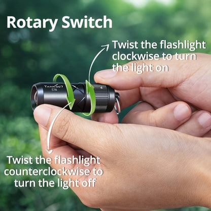 Flashlight Magnetic Mini EDC Torch with 130-Lumen Output, Type-C Charging and Rotary Switch