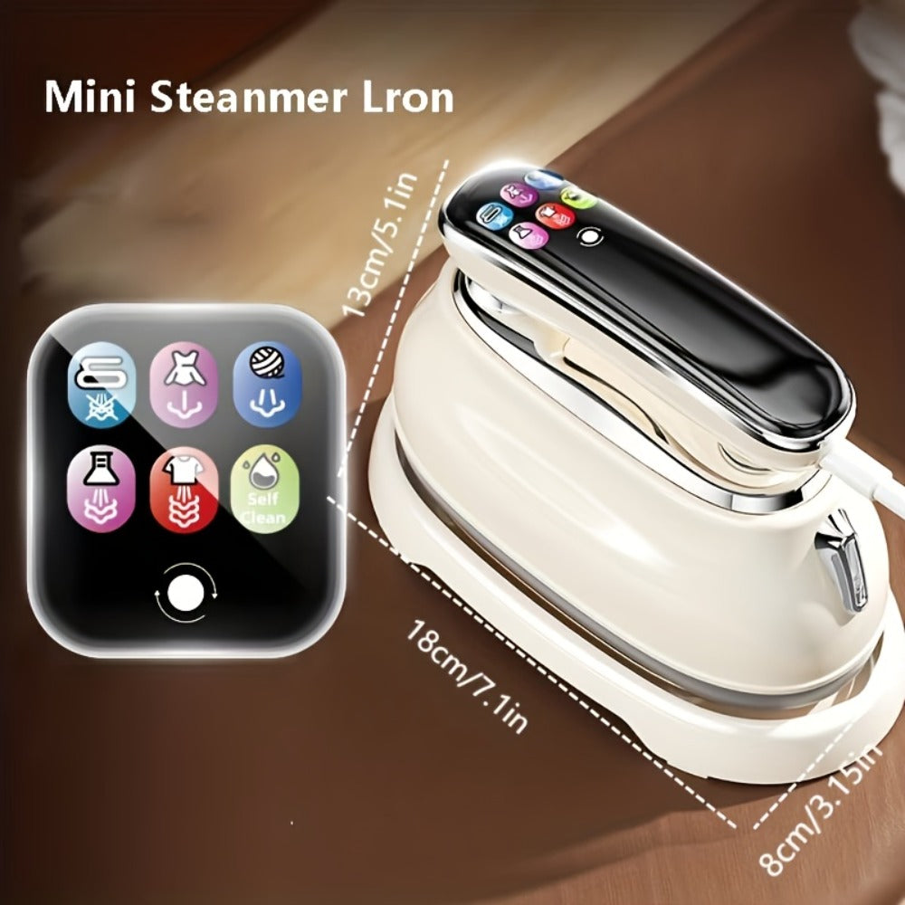 White 1300W Touchscreen Steam Iron with Five Settings, 160 mL Tank and Horizontal or Vertical Use