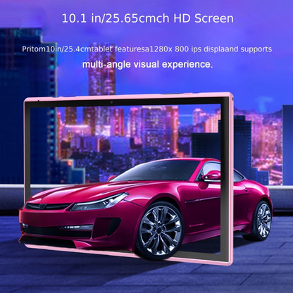 FHD Tablet 10 Inch Android 14 Wi-Fi 6, 6GB RAM 32GB ROM 6000mAh Long Battery, RK3326S Quad-Core Full HD IPS Touchscreen, 2MP+8MP Dual Camera Type-C G-Sensor, Long Battery Life Tablet for Work Entertainment Travel – Pink Grey