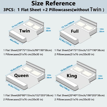 Satin-Style Fitted Sheet Set with Pillowcases in Eight Colors and Twin, Full, Queen or King Sizes