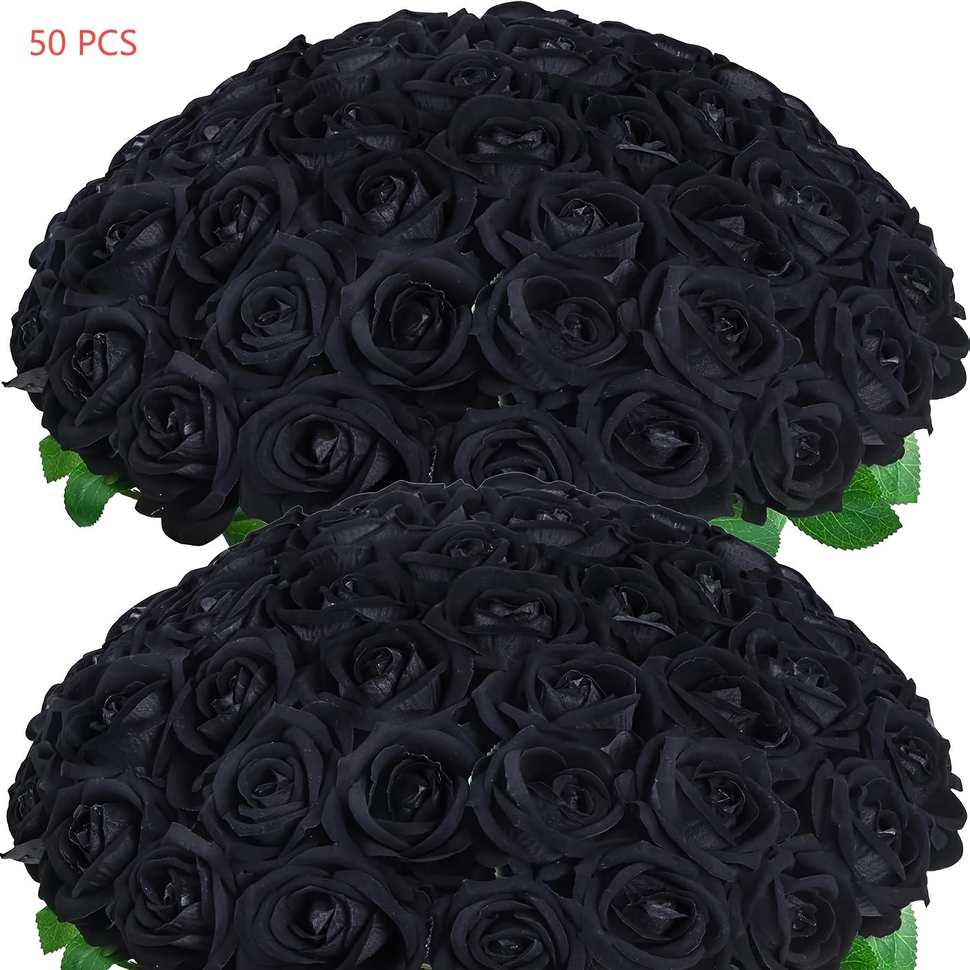 Artificial Flowers Long-Stem Velvet Rose Set in 50 or 100-Piece Variant Options across Five Colors
