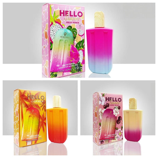 Eau de Parfum for Women Tropical Fruit Scent Popsicle Bottle Long Lasting Summer Fragrance 3.38 fl oz Novelty Cute Perfume Gift for Her Gradient Red Blue Purple