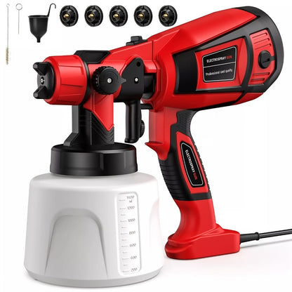 HVLP Paint Sprayer Electric Spray Gun with 3 Spray Patterns & 27oz Container – Cordless Airless Sprayer for House Painting, Furniture, Cabinets, Fence, Walls, Doors, Car DIY Projects