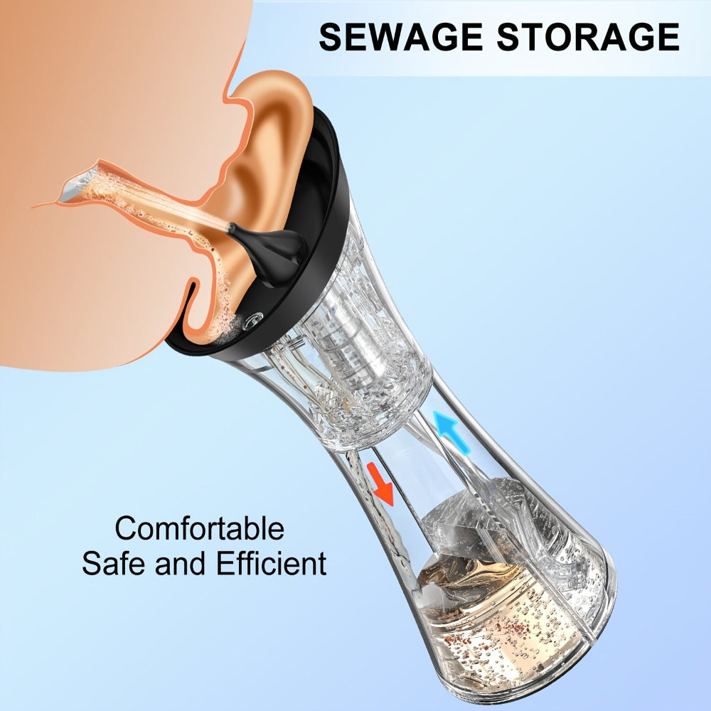 Electric Ear Irrigation Kit with Four Modes, Dual-Tank Layout, Temperature Indicator and Six Nozzle Tips