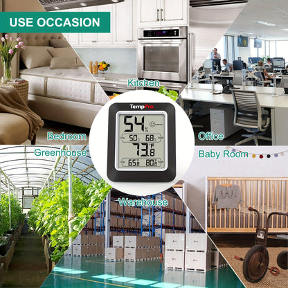 Two-Pack Indoor Digital Thermometer and Hygrometer with Temperature, Humidity and Comfort Indicator