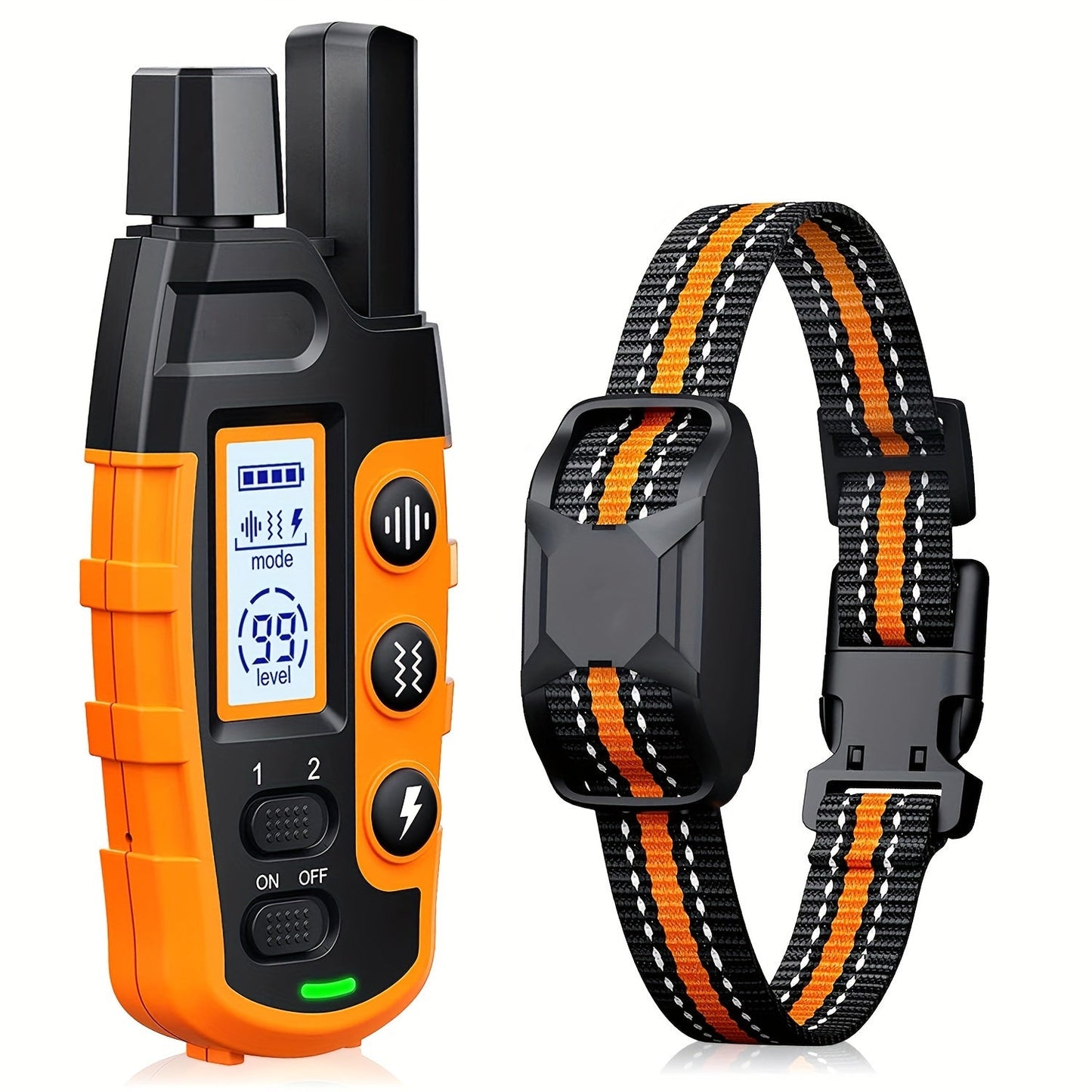 Dog Training Collar Remote Set with 4000-Foot Range, 99 Static, 16 Vibration and 8 Beep Levels