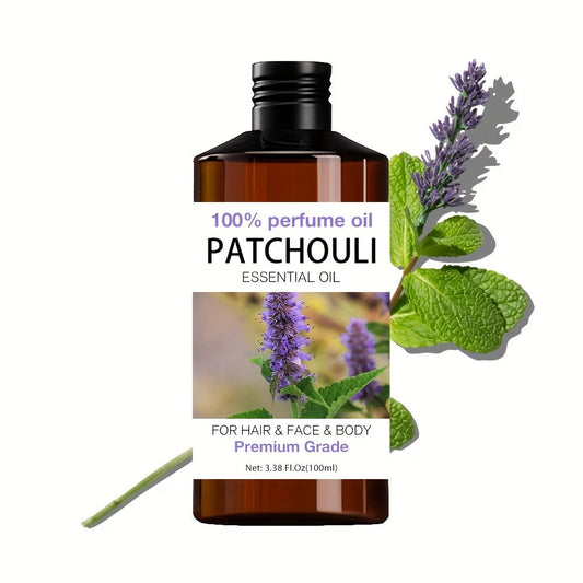 Essential Oil Patchouli Earthy Woody Aroma in 52ml Bottle for Diluted Topical, Diffuser and Humidifier Use