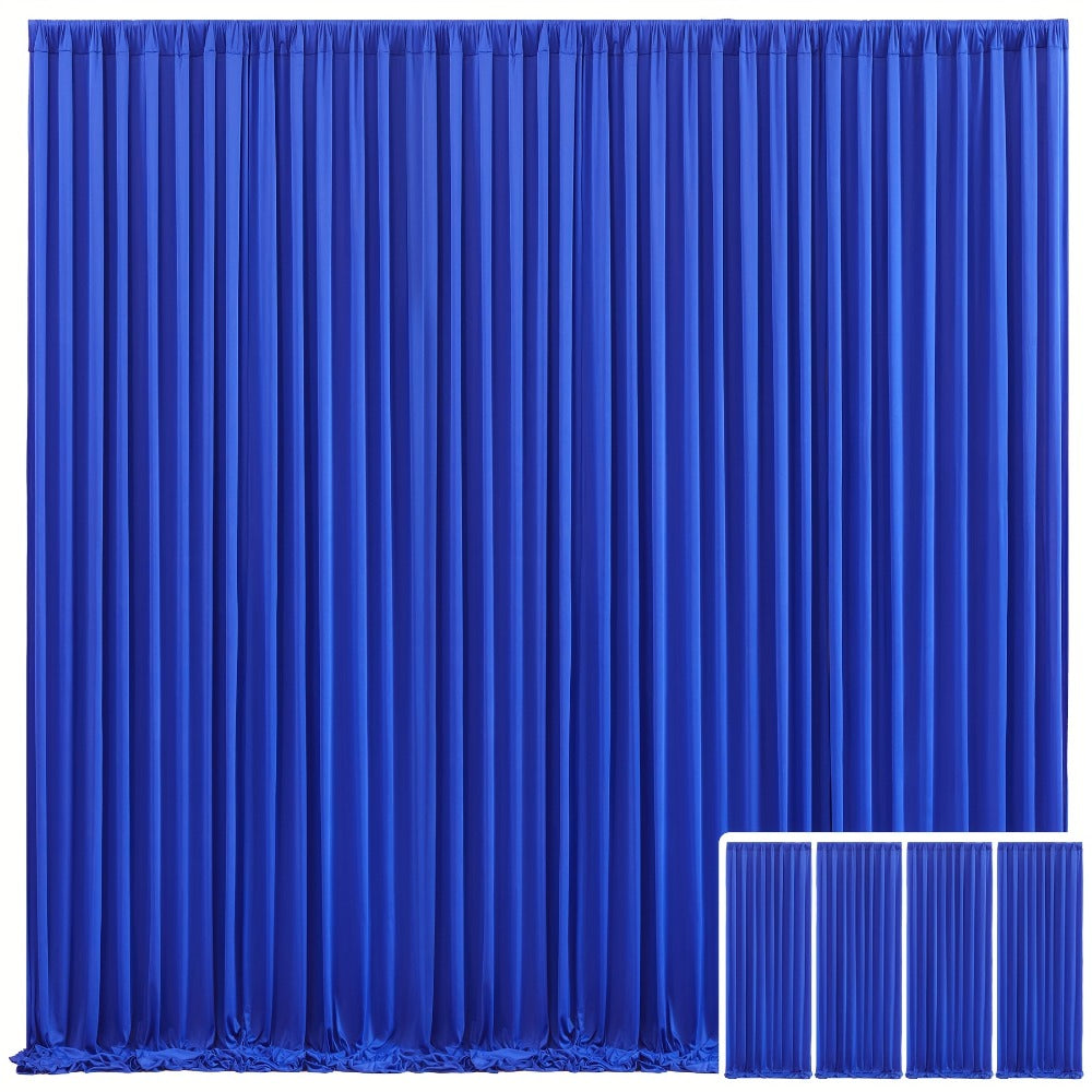 Backdrop Curtains 4 Pack 59x118 Inch – Wrinkle-Resistant Non-Transparent Party Decoration Fabric with Pole Pocket, Machine Washable & Reusable for Wedding, Birthday, Christening, Graduation & Holiday Events