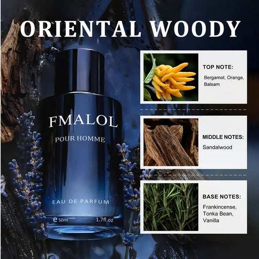 Men's Cologne Pheromone Infused Lemon Bergamot & Sage — Fresh Long Lasting Fragrance Rollerball 1.69 oz | Citrus Herbal Scent for Date Night, Summer & Daily Wear