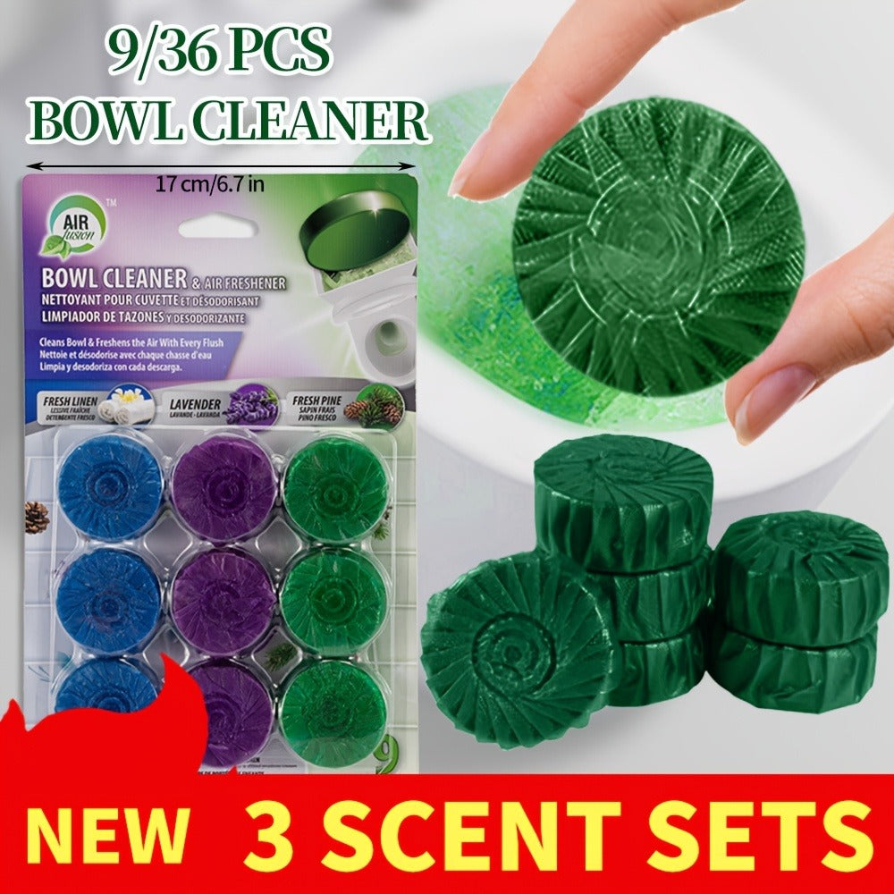 Mesh-Wrapped Toilet Bowl Cleaner Tablets in Fresh Linen, Lavender, Pine or Mixed 9- and 36-Pack Options